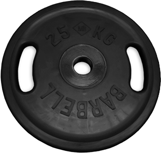 Олимпийский диск MB Barbell с ручками 25 кг черный